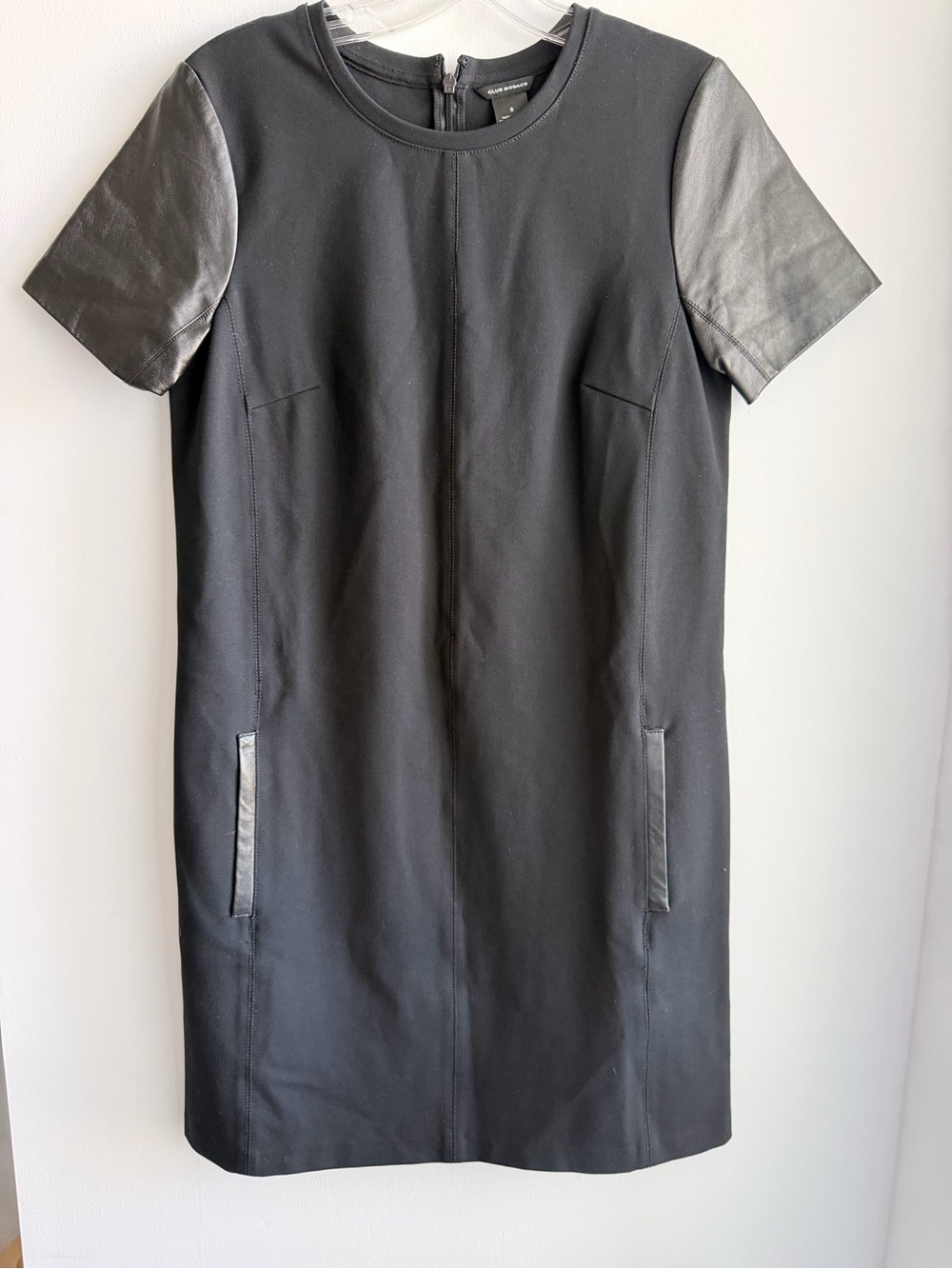 Club Monaco Black Crewneck Dress with Back Zip